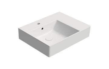 Gsi GSI Kube X Color keramički umivaonik 60x47cm, bijela mat s desnim odlagalištem
