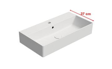 Gsi KUBE X Bijeli Mat Keramički Umivaonik za Zid ili Postolje 70x37 cm