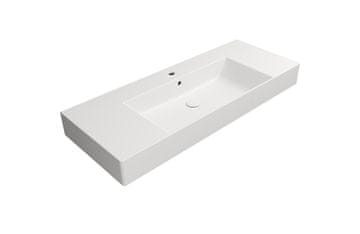 Gsi GSI KUBE X Keramički Lavabo s Odlagalištem 120x47cm Bijela Mat