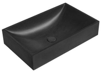 SAPHO Umivaonik od betona TARANT, crni granit, 58x36cm, sa odvodom