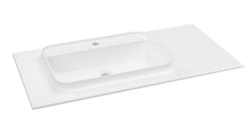 SAPHO BRAHEA Bijeli Mat Ugradbeni Umivaonik 101x51,5 cm s Lijevim Proširenjem