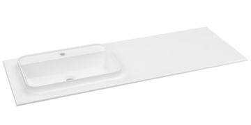 SAPHO BRAHEA Ugradbeni Umivaonik 141x51,5cm (70+70cm) Lijevi, Bijeli Mat