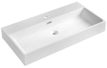 SAPHO AQUATIC Umivaonik, liveni mramor, bijeli 90x46cm