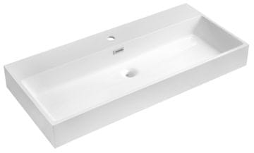 SAPHO Bijeli Pravokutni Zidni Umivaonik 100x46cm Litog Mramora