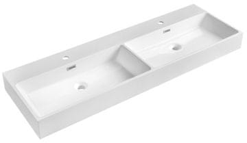 SAPHO AQUATIC Dvojumivaonik, Lijevani Mramor, 140x46cm, Bijela