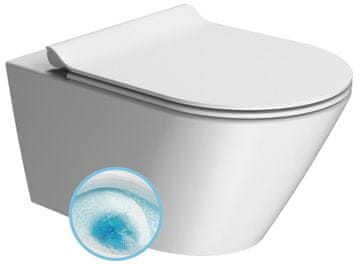 Gsi Zidna WC školjka KUBE X, GeniusFlush, 36x55cm, bijela dual-mat