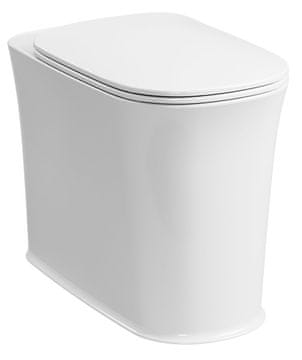 KERASAN WC ŠKOLJKA THE NEW YORKER, 36,5x60 cm, STOJEĆA, BIJELA, DONJI/STRAŽNJI ISPUS