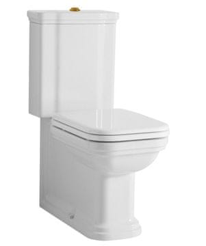 KERASAN WC Kombinacija WALDORF, donji/stražnji odvod, bijelo-brončana