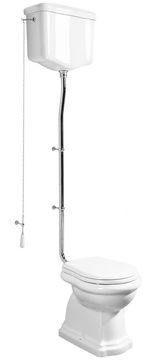 KERASAN RETRO WC s Spremnikom, Stražnji Odljev, Keramika, Bijelo-Krom završetak