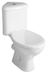 AQUALINE AQUALINE CLIFTON kutna WC jedinica, 3/6L, zadnji ispust, keramička, bijela
