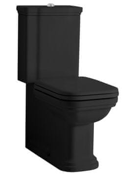 KERASAN WALDORF WC Kombinirani, Crno-Krom, Retro Stil, Keramika