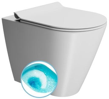 Gsi Samostojeći WC KUBE X Swirlflush 36x55cm, bijela dual-mat, donji/stražnji ispust