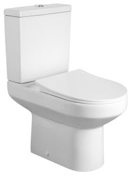 AQUALINE AQUALINE WC Kombinacija, Keramika, Bijela, 38x80x63.5 cm, Donji/Zadnji Odvod