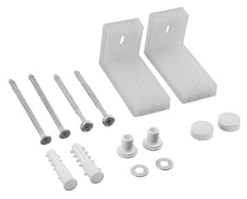 AQUALINE Set za pričvršćivanje WC školjke, bijeli, AQUALINE 0.35 kg