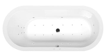 POLYSAN Hidromasažna Kada ASTRA O 165x75x48cm, Attraction Hydro-Air, Kromirana