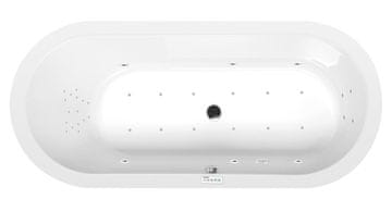 POLYSAN Polysan Hidromasažna Kada 165x75 cm, Highline Hydro-Air Sustav, Bijela/ Krom