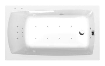 POLYSAN LILY hidromasažna kada 130x70x39 cm, Attraction Hydro-Air, kromirana