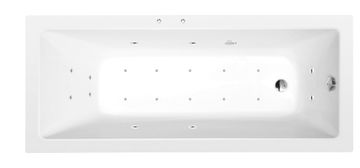 POLYSAN NOEMI hidromasažna kada, 150x80x39 cm, Active Hydro-Air, krom završna obrada