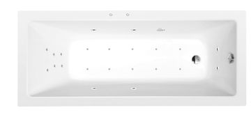 POLYSAN NOEMI hidromasažna kada 160x70x39cm, Attraction Hydro-Air, kromirana