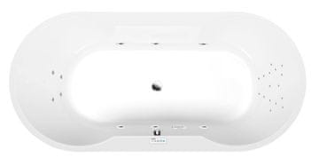 POLYSAN Ovalna Hidromasažna Vana 180x85x49 cm Highline Hydro, Kromirana