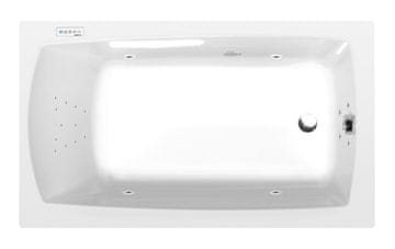 POLYSAN LILY Hidromasažna kada, 120x70x39cm, Highline Hydro sustav, kromirana završna obrada