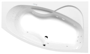 POLYSAN MAMBA R masažna kada, 160x95x44cm, Highline Hydro sustav, krom završna obrada