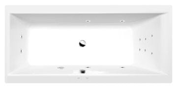 POLYSAN Hidroterapijska Kada CLEO, 160x75x48 cm, Atrakcija Hydro, Kromirana