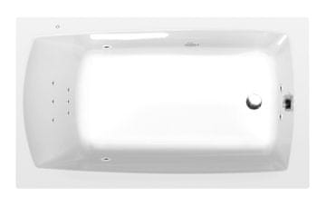 POLYSAN LILY hidromasažna kada, 130x70x39 cm, Attraction Hydro, kromirana