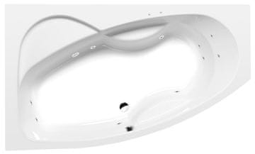 POLYSAN MAMBA L hidromasažna kada 160x95x44cm s Active Hydro sustavom, kromirana