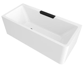 POLYSAN Pravokutna Kada CASCATA L MONOLITH 180x80x60cm s Crnim Slapom
