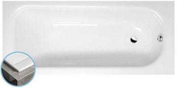 POLYSAN LAURA SLIM Pravokutna Kada 160x70x39cm, Bijela, Akrilat, Za Ugradnju