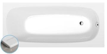 POLYSAN EBRO SLIM Pravokutna Kada 170x75x39 cm Bijela Akrilna za Ugradnju