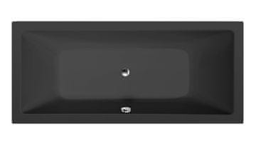 POLYSAN KRYSTA Crna Akrilna Pravokutna Kada 180x80 cm - Polysan