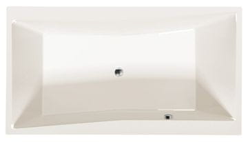 POLYSAN Polysan PRAVOKUTNA AKRILNA KADA 180x100cm, BJELOKOST, ZA DVOJE, VELIKI KAPACITET 447L