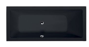 POLYSAN MIMOA Pravokutna Kada 170x80cm, Crna Mat, Akrilat, Ugradbena
