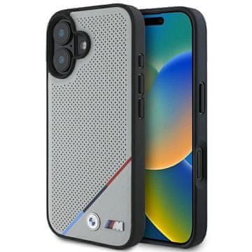 slomart Kućište BMW M Perforated Tricolor Line MagSafe za iPhone 16 - sivo