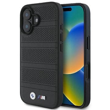 slomart Kućište BMW M Perforated And Stitched Line MagSafe za iPhone 16 - crno