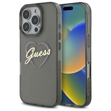 slomart Etui Guess IML Heart za iPhone 16 Pro Max - crno