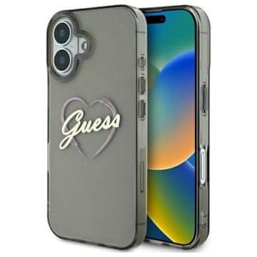 slomart Etui Guess IML Heart za iPhone 16 - crno
