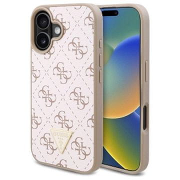 slomart Etui Guess New 4G Triangle za iPhone 16 Plus - bijelo