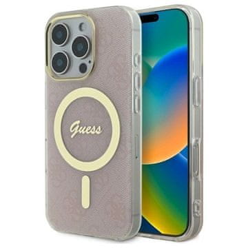 slomart Etui Guess IML 4G MagSafe za iPhone 16 Pro - roza