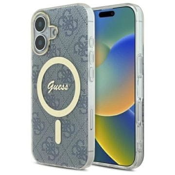 slomart Etui Guess IML 4G MagSafe za iPhone 16 - modro