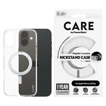 slomart Etui CARE by PanzerGlass Feature Kickstand Case s MagSafe za iPhone 16 Plus - srebrni