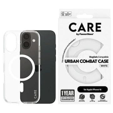 slomart Ohišje CARE by PanzerGlass Flagship Case s MagSafe za iPhone 16 - bijelo