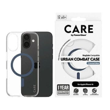 slomart Ohišje CARE by PanzerGlass Flagship Case s MagSafe za iPhone 16 - plavo