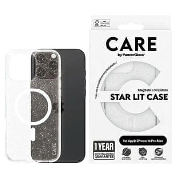 slomart Ovitak CARE by PanzerGlass Flagship Star Lit Case s MagSafe za iPhone 16 Pro Max - bijeli
