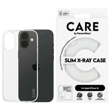 slomart Etui CARE by PanzerGlass X-Ray Soft Basic Case s MagSafe za iPhone 16 - prozirno