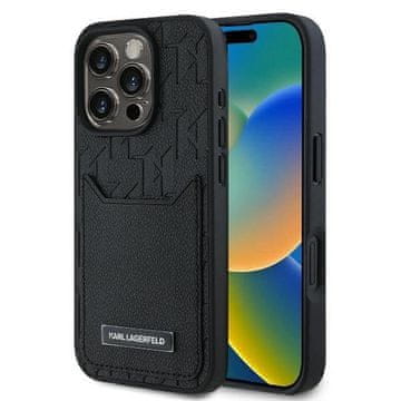 slomart Etui Karl Lagerfeld Cardslots Monogram za iPhone 16 Pro Max - crno