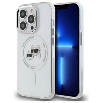 slomart Etui Karl Lagerfeld IML Metal Karl & Choupette Head MagSafe za iPhone 14 Pro Max - bijelo