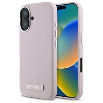 slomart Etui Karl Lagerfeld FW Metal Plate MagSafe za iPhone 16 - roza